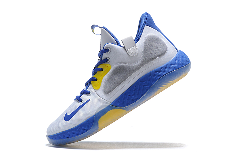 2020 Nike KD Trey IV White Blue Yellow - Click Image to Close